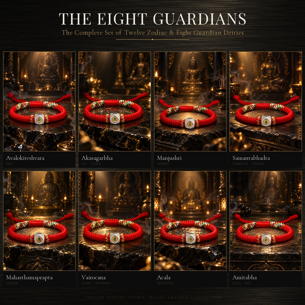 Twelve Zodiac Guardian Buddha Bracelet — product photo 4