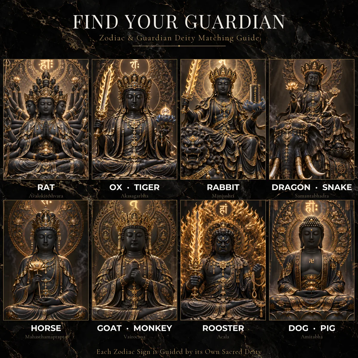 Twelve Zodiac Guardian Buddha Bracelet — product photo 5